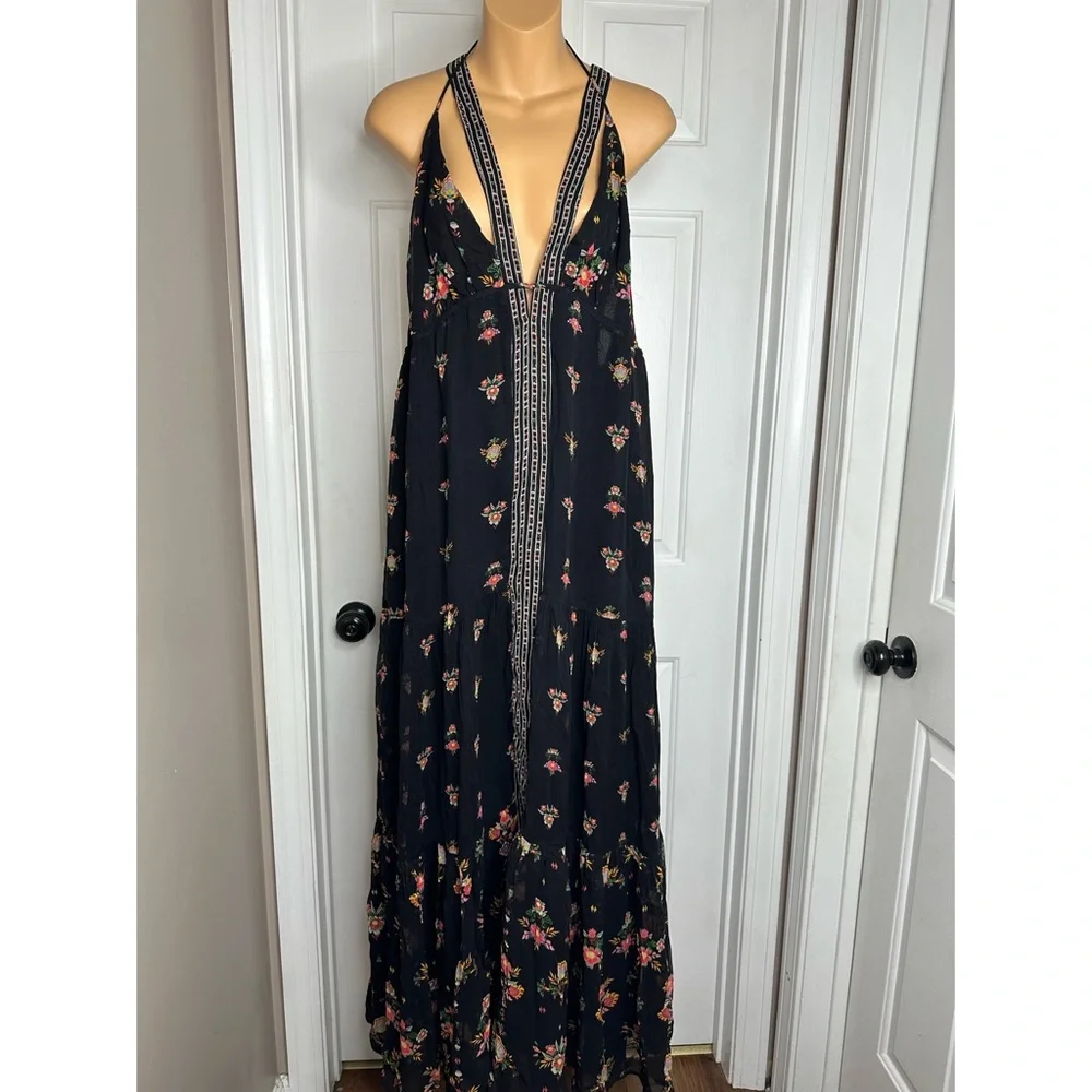 Anthropologie V-Neck Maxi Dress - Picture 6 of 8